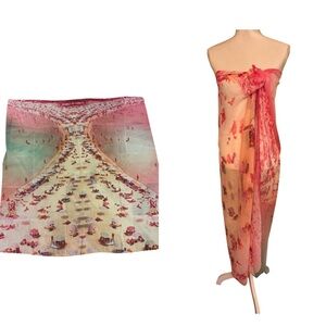 Super Large Beach-Scene Scarf/Pareo
